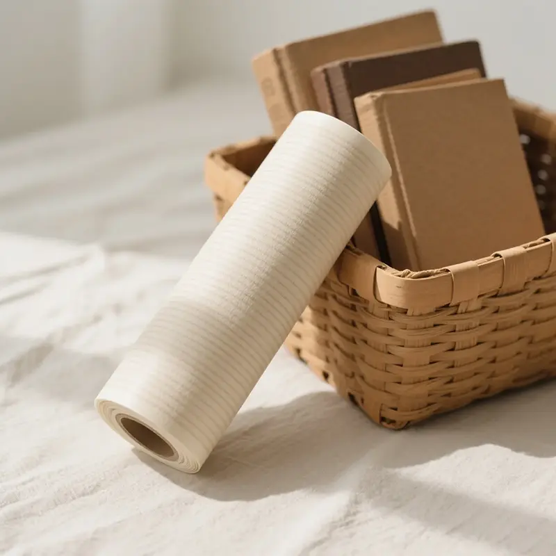 پائيدار ڪاٺ اناج پي وي سي آرائشي فلم