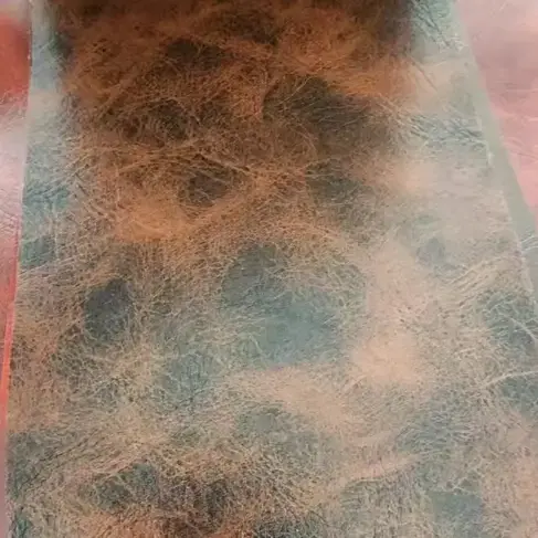 PVC چمڙي جي سانس جي قابل لچڪدار غلط چمڙي جي ڪپڙي واري فلم